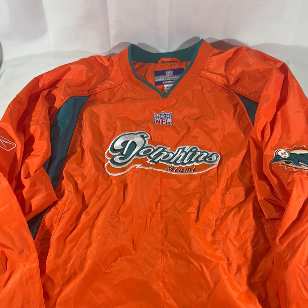 Reebok Miami dolphins on field Orange Performance Jacket